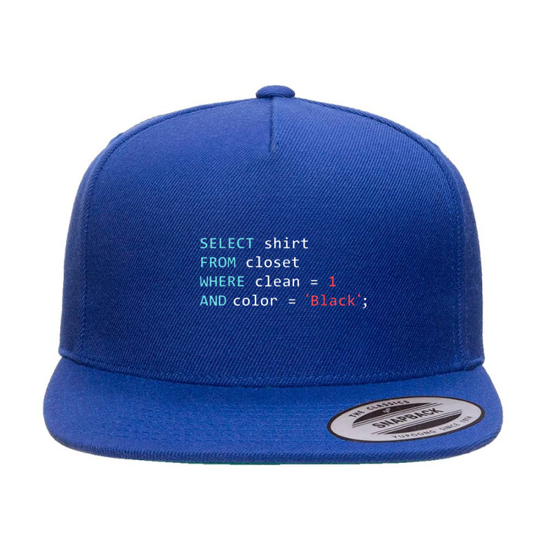 Programmer Query Geek Database Coding 5 panel snapback cap by metamuffinsart | Artistshot