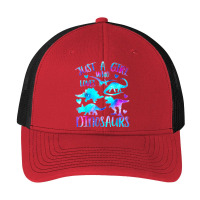 Just A Girl Who Loves Dinosaurs  Dinosaur Theme Teen Girls Pa Trucker Cap | Artistshot