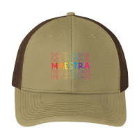 Maestra Spanish Bilingual Teacher Rainbow Back To School Pa Trucker Cap | Artistshot