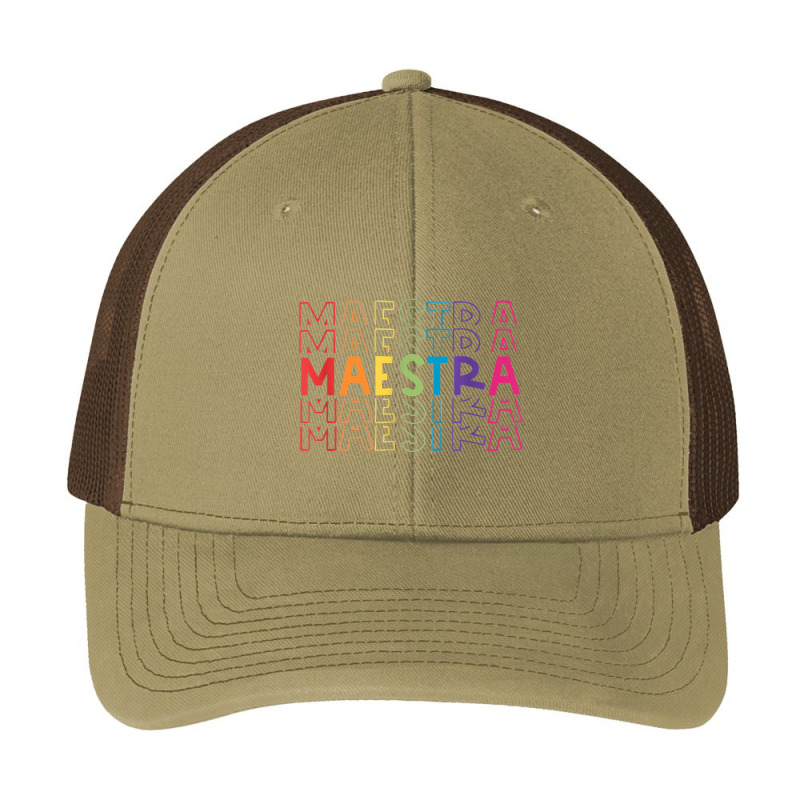 Maestra Spanish Bilingual Teacher Rainbow Back To School Pa Trucker Cap by MadisonDesign | Artistshot