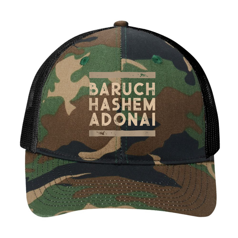 Baruch Hashem Adonai   Hebrew Messianic Christian Gift T Shirt Pa Trucker Cap | Artistshot