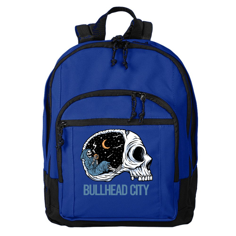 Bullhead City T  Shirt Chilling Skeleton Bullhead City T  Shirt Basic Backpack | Artistshot