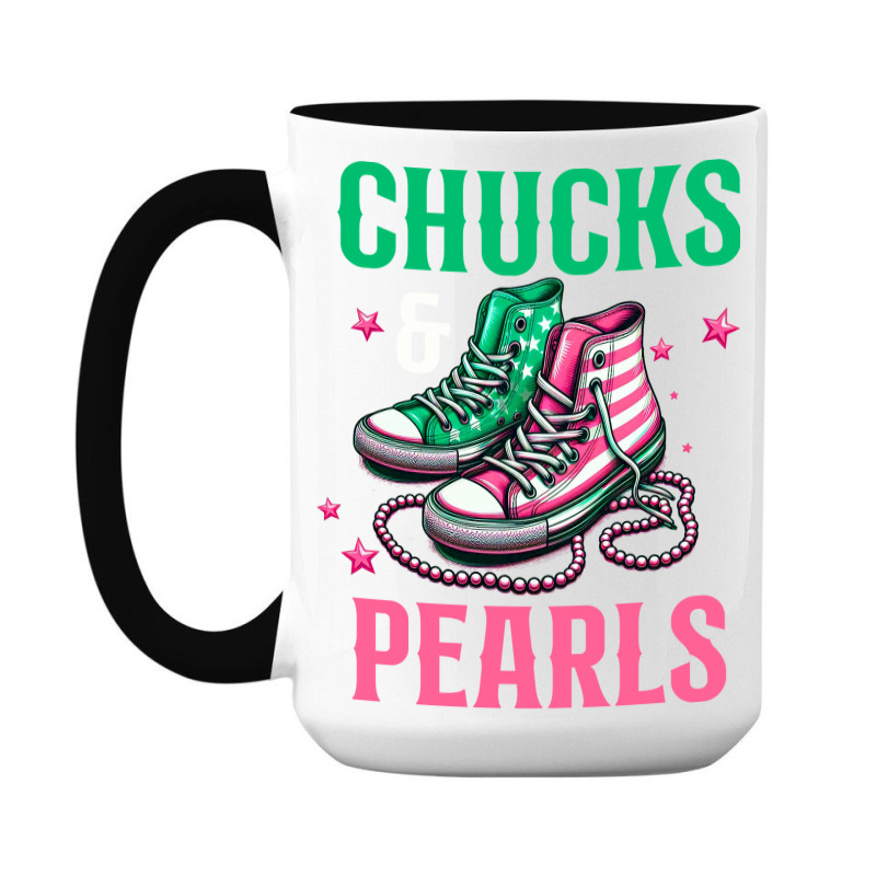 Chucks And Pearls 15 Oz Coffee Mug | Artistshot