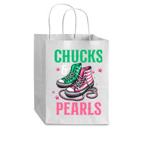 Chucks And Pearls Cub Paper Bag - 8 X 4 1/2 X 10 1/4 | Artistshot