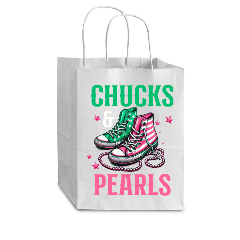 Chucks And Pearls Cub Paper Bag - 8 X 4 1/2 X 10 1/4 | Artistshot