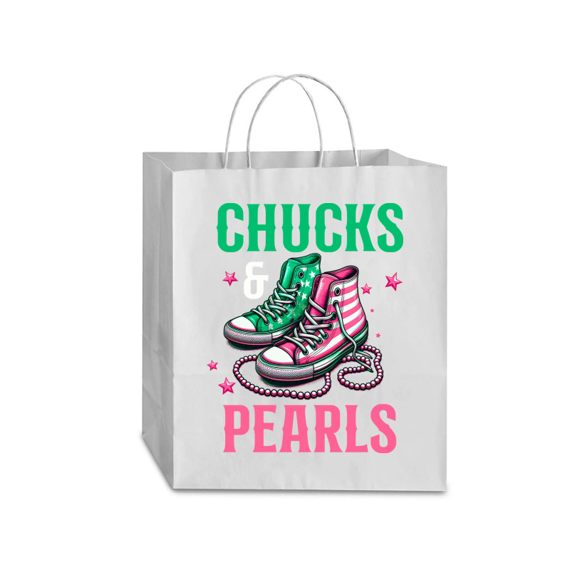 Chucks And Pearls Traveler Paper Bag -13 X 6 X 15 3/4 | Artistshot