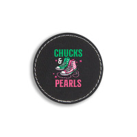 Chucks And Pearls Round Leatherette Patch | Artistshot