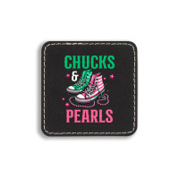 Chucks And Pearls Square Leatherette Patch | Artistshot