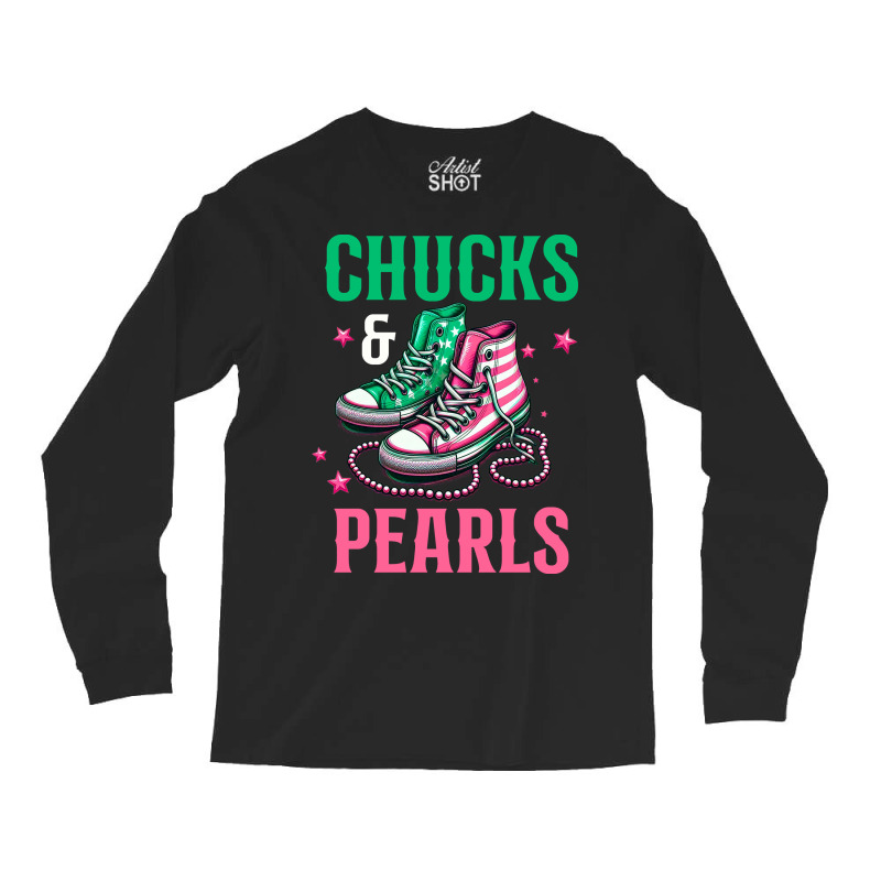 Chucks And Pearls Long Sleeve Shirts | Artistshot