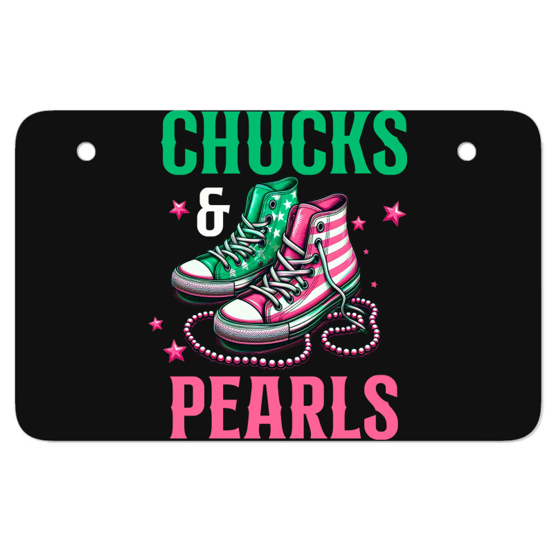 Chucks And Pearls Atv License Plate | Artistshot