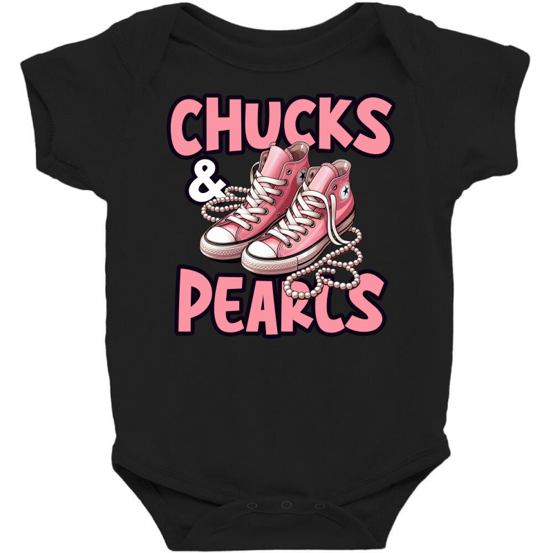 Chucks And Pearls Baby Bodysuit by killakam | Artistshot