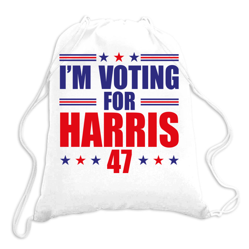 I'm Voting For Harris Drawstring Bags | Artistshot