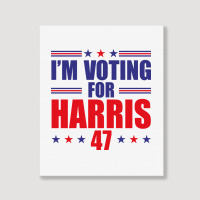 I'm Voting For Harris Portrait Canvas Print | Artistshot