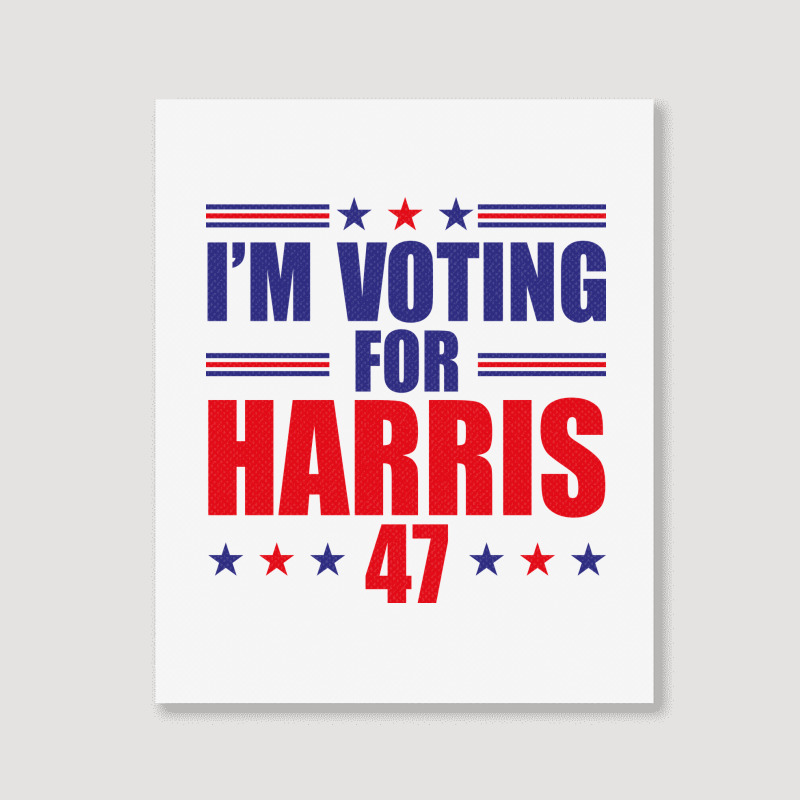 I'm Voting For Harris Portrait Canvas Print | Artistshot