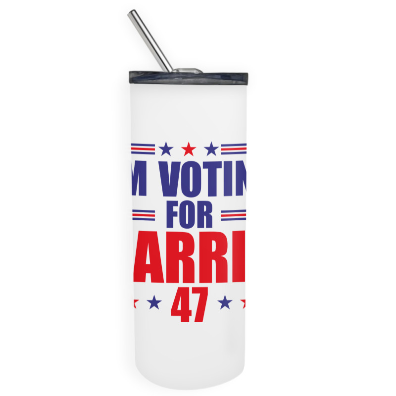 I'm Voting For Harris Skinny Tumbler | Artistshot