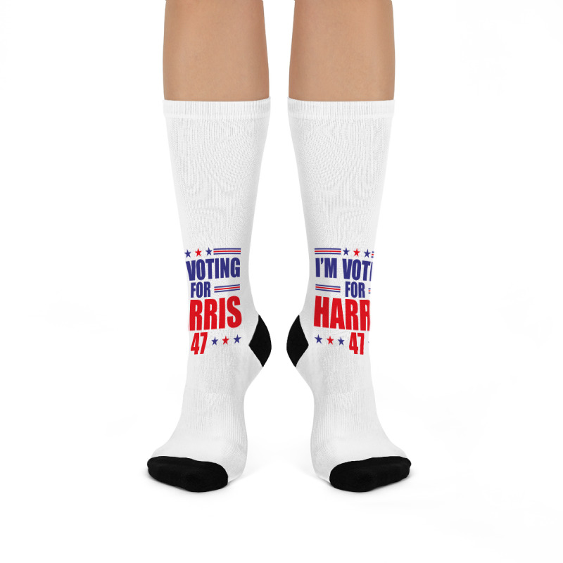 I'm Voting For Harris Crew Socks | Artistshot