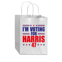 I'm Voting For Harris Cub Paper Bag - 8 X 4 1/2 X 10 1/4 | Artistshot