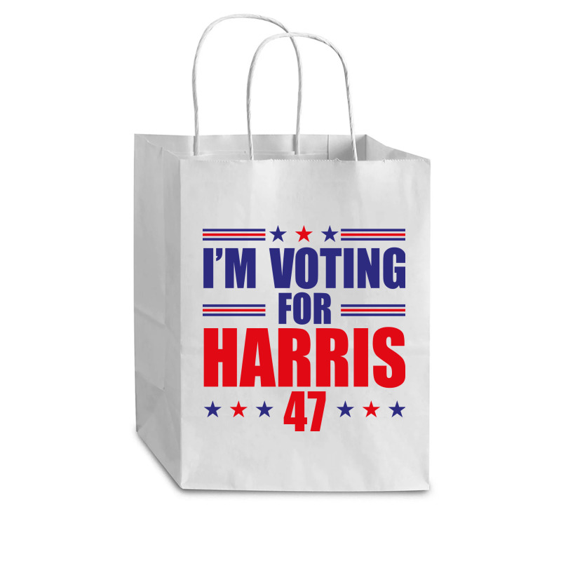 I'm Voting For Harris Cub Paper Bag - 8 X 4 1/2 X 10 1/4 | Artistshot