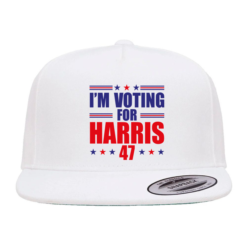 I'm Voting For Harris 5 Panel Snapback Cap | Artistshot