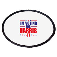 I'm Voting For Harris Oval Patch | Artistshot