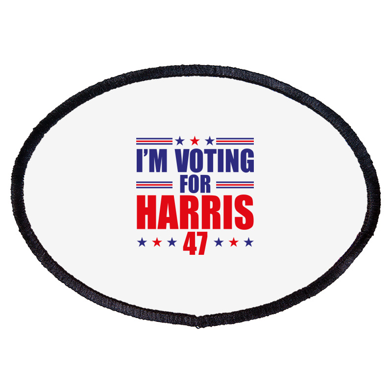 I'm Voting For Harris Oval Patch | Artistshot