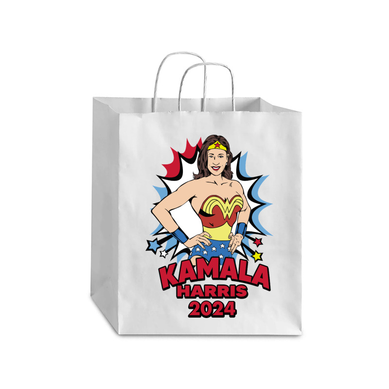 Kamala Harris Wonder Women Debie Paper Bag - 10 X 5 X 13 | Artistshot