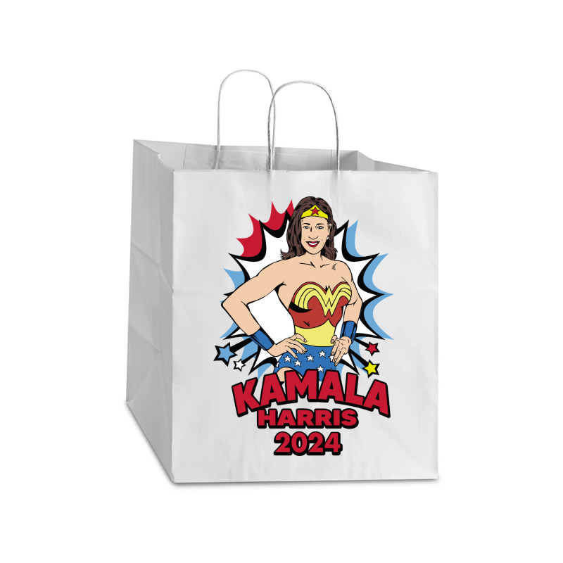 Kamala Harris Wonder Women Take Out Paper Bag - 14 X 10 X 15 1/2 | Artistshot