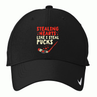 Stealing Heart Like I Steal Pucks Valentines Day Hockey T Shirt Nike Dri-fit Cap | Artistshot