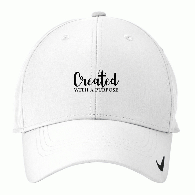 Created With A Purpose Christian Faith Men Women Nike Dri-FIT Cap by Aria-Proctor | Artistshot