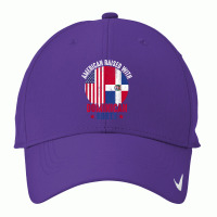 American Raised With Dominican Roots Dominican Republic Flag T Shirt Nike Dri-fit Cap | Artistshot