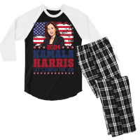 Kamala Harris Men's 3/4 Sleeve Pajama Set | Artistshot