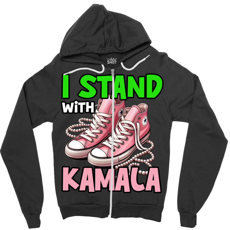 I Stand With Kamala Zipper Hoodie | Artistshot