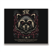 Tanuki Japan Trash Cat Metal Print Horizontal | Artistshot