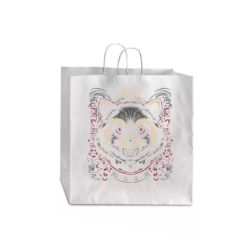 Tanuki Japan Trash Cat Jumbo Paper Bag - 18 X 7 X 18 3/4 | Artistshot