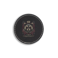 Tanuki Japan Trash Cat Round Leatherette Patch | Artistshot