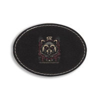 Tanuki Japan Trash Cat Oval Leatherette Patch | Artistshot