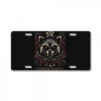 Tanuki Japan Trash Cat License Plate | Artistshot