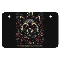 Tanuki Japan Trash Cat Atv License Plate | Artistshot