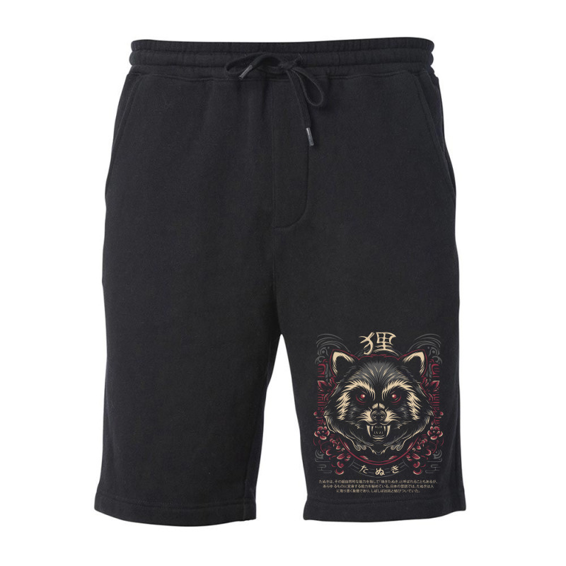 Tanuki Japan Trash Cat Fleece Short | Artistshot