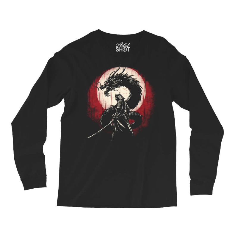 Japan Culture Dragon Samurai Art Long Sleeve Shirts | Artistshot