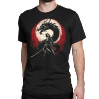 Japan Culture Dragon Samurai Art Classic T-shirt | Artistshot