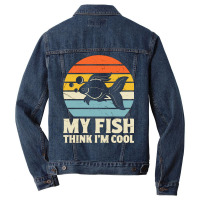 My Fish Think I'm Cool Men Denim Jacket | Artistshot