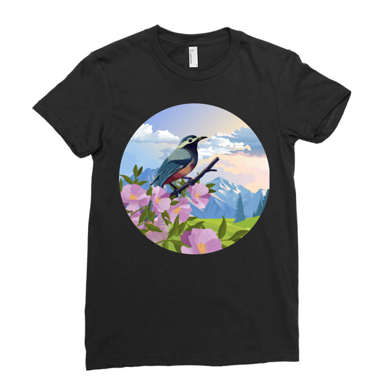 Bird, Nature, Animal Ladies Fitted T-Shirt by HILstore | Artistshot