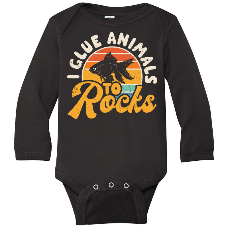 I Glue Animals To Rocks Long Sleeve Baby Bodysuit by New Nice Shirt | Artistshot