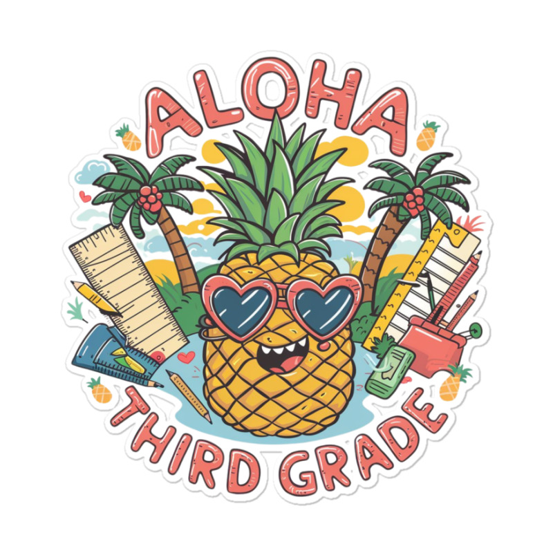 Aloha,third Grade Sticker | Artistshot