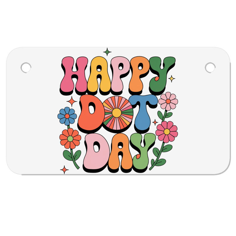 Happy Dot Day Motorcycle License Plate | Artistshot