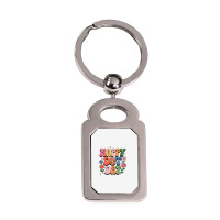 Happy Dot Day Silver Rectangle Keychain | Artistshot