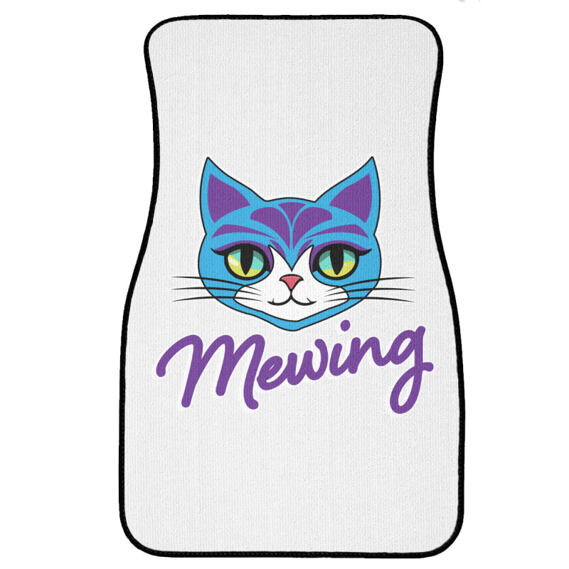 Mewing Cat Looksmaxxing Front Car Mat | Artistshot