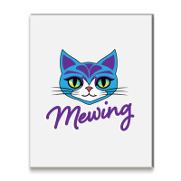 Mewing Cat Looksmaxxing Metal Print Vertical | Artistshot