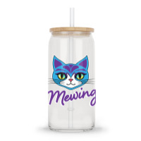 Mewing Cat Looksmaxxing Glass Tumbler | Artistshot